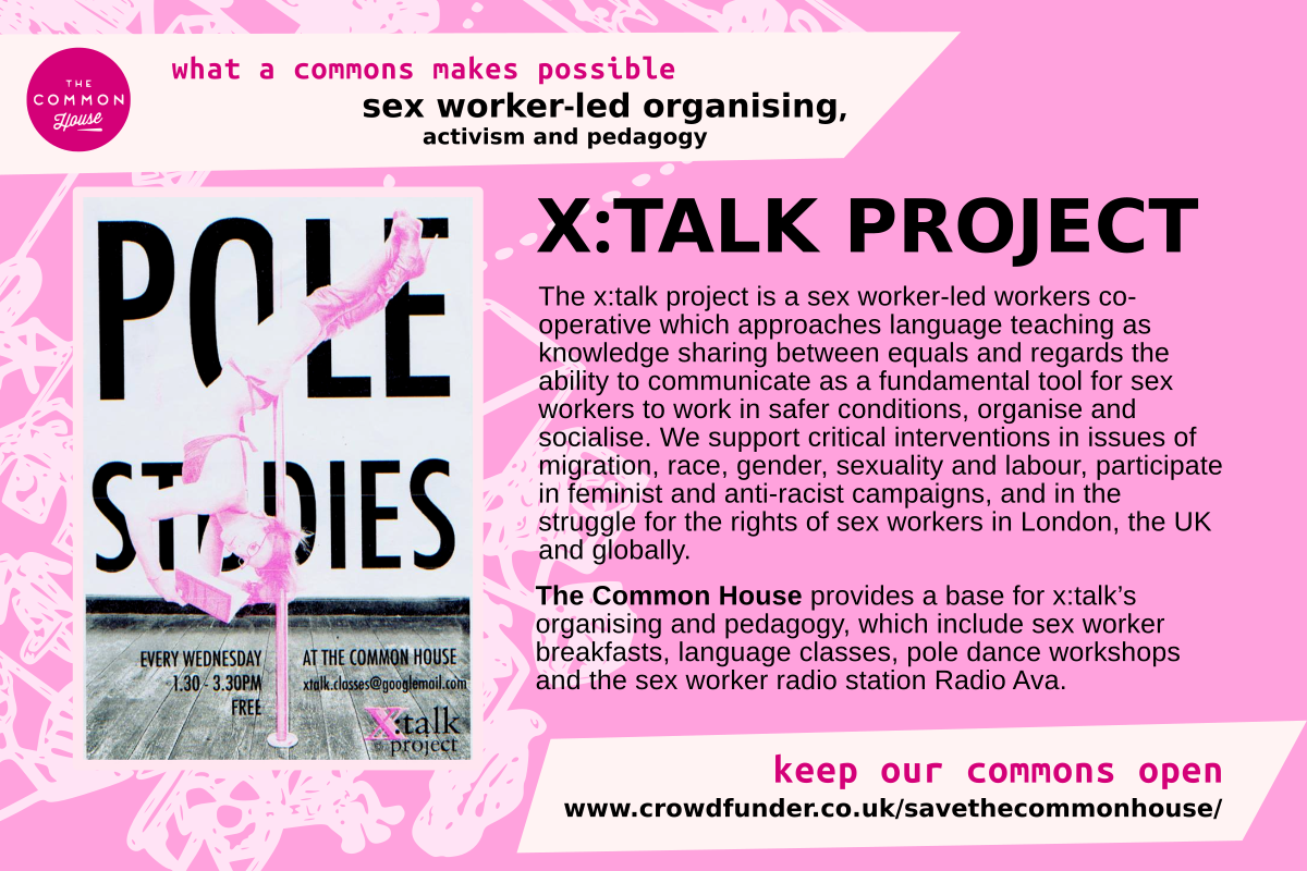 x:talk project - sex worker-led organising, activism and pedagogy